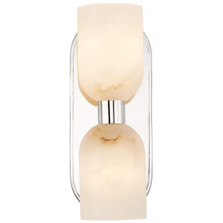 Image 1 Alora Lucian E12 11-in Polished Nickel/Alabaster Wall Vanity