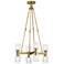 Alora Lucian E12 22-in Clear Crystal/Vintage Brass Chandelier