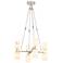 Alora Lucian E12 22-in Polished Nickel/Alabaster Chandelier