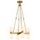 Alora Lucian E12 22-in Vintage Brass/Alabaster Chandelier