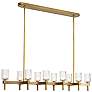 1_Alora Lucian E12 52-in Clear Crystal/Vintage Brass Linear Pendant