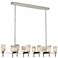 Alora Lucian E12 52-in Polished Nickel/Alabaster Linear Pendant