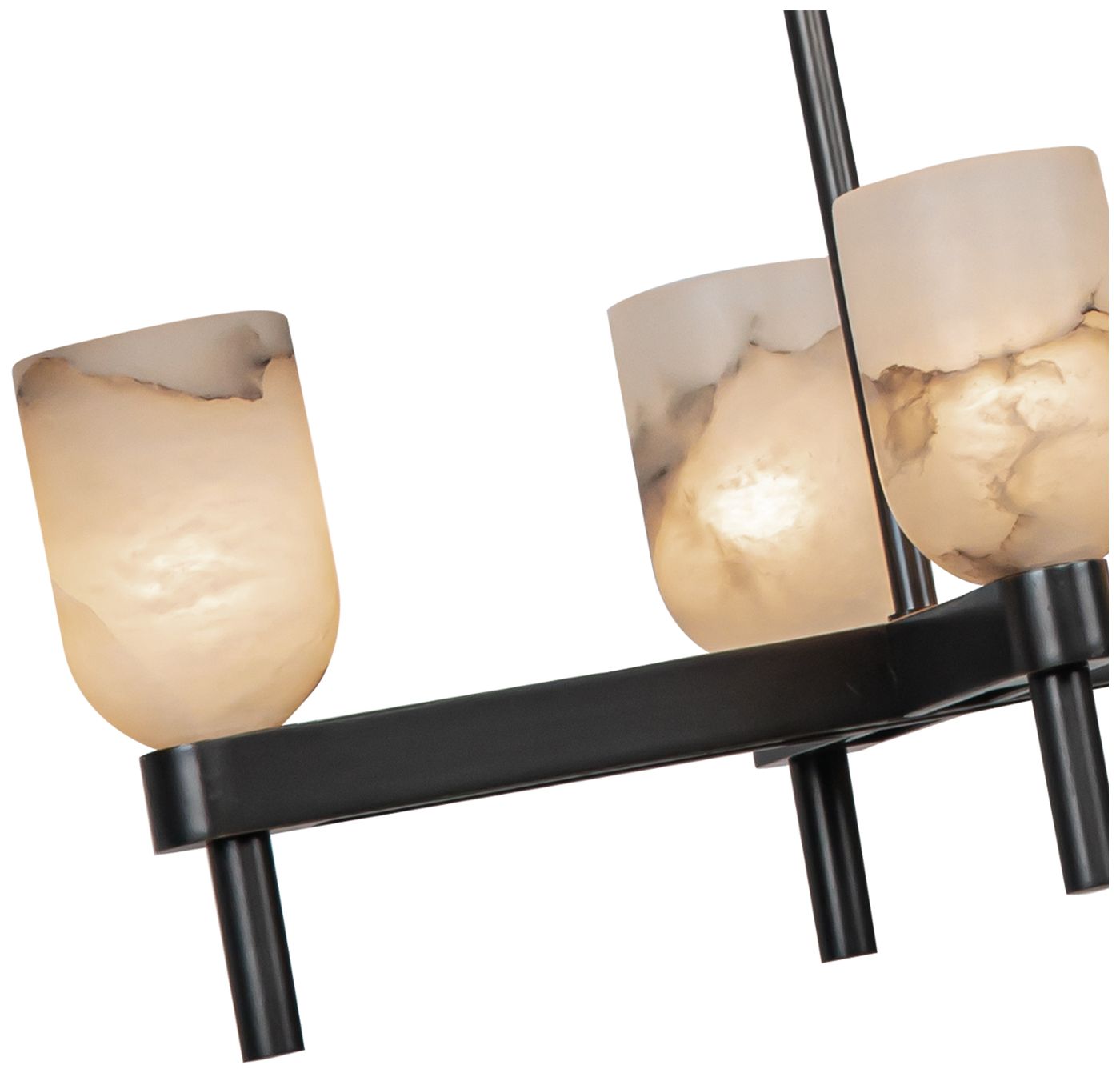 Image 2 Alora Lucian E12 52-in Urban Bronze/Alabaster Linear Pendant more views