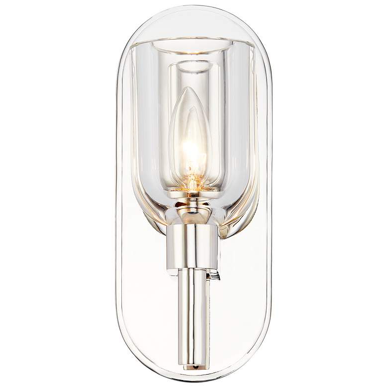 Image 2 Alora Lucian E12 9-in Clear Crystal/Polished Nickel Wall Vanity