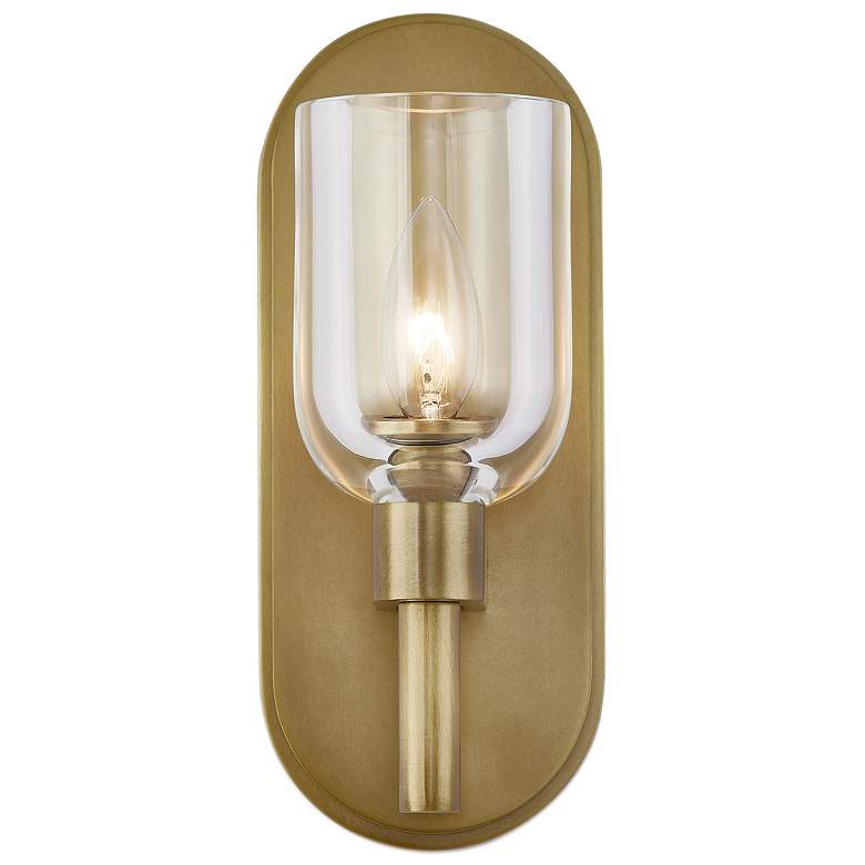 Image 1 Alora Lucian E12 9-in Clear Crystal/Vintage Brass Wall Vanity