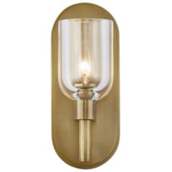 Alora Lucian E12 9-in Clear Crystal/Vintage Brass Wall Vanity