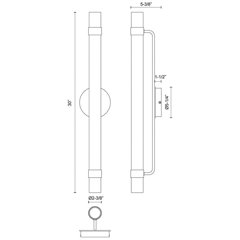 Image 2 Alora Madison LED 30-in Polished Nickel/Glossy Opal Wall Vanity more views