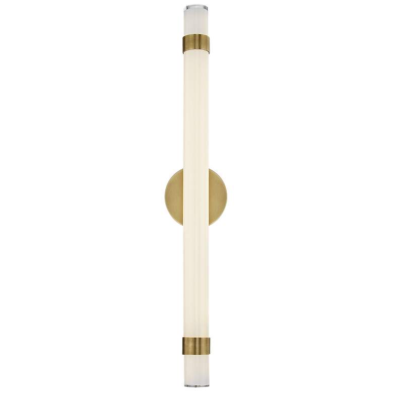 Image 1 Alora Madison LED 30-in Vintage Brass/Glossy Opal Wall Vanity