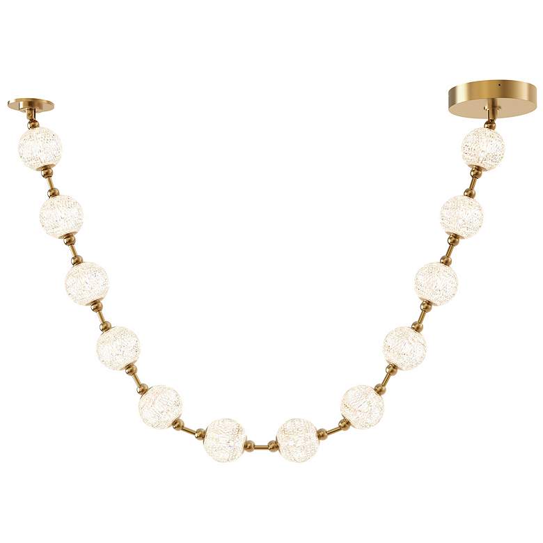 Image 1 Alora Marni LED 12 Head Natural Brass Pendant