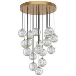 Alora Marni LED 18 Head Natural Brass Multi-Pendant
