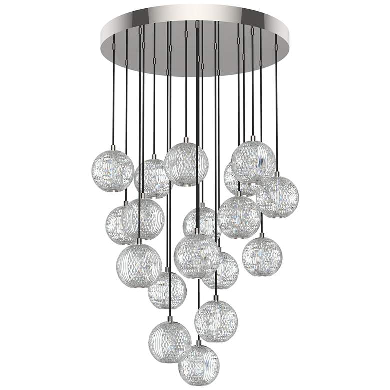 Image 1 Alora Marni LED 18 Head Polished Nickel Multi-Pendant