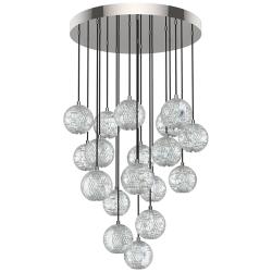 Alora Marni LED 18 Head Polished Nickel Multi-Pendant