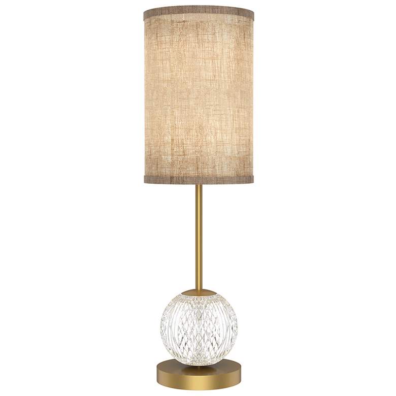 Image 3 Alora Marni LED 21-in Natural Brass/White Linen LED Table Lamp more views