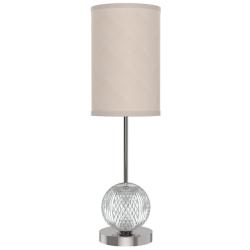 Alora Marni LED 21-in Polished Nickel/White Linen LED Table Lamp