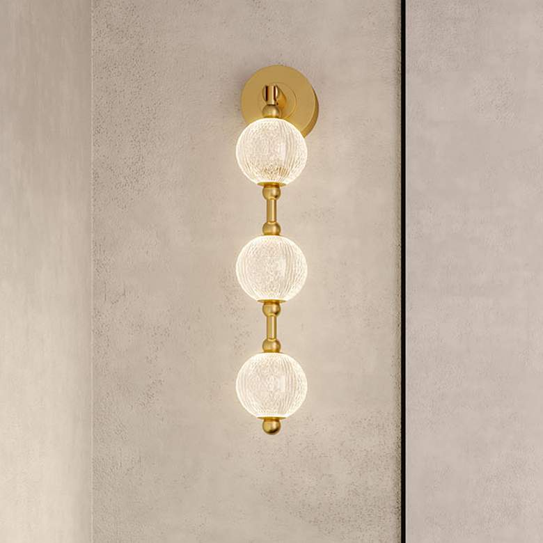 Image 1 Alora Marni LED 23-in Natural Brass Wall Vanity