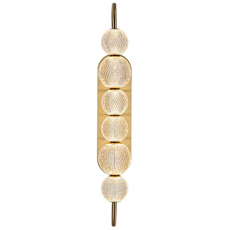 Image 2 Alora Marni LED 28-in Natural Brass Wall Vanity more views