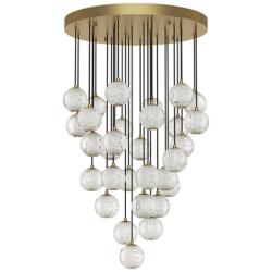 Alora Marni LED 30 Head Natural Brass Multi-Pendant