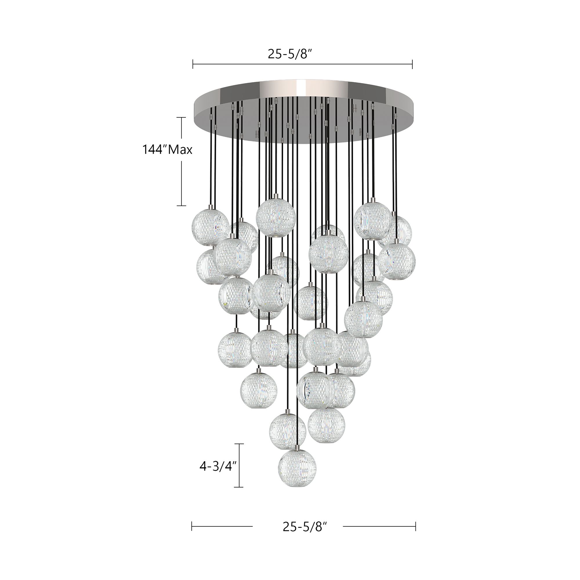 Image 7 Alora Marni LED 30 Head Natural Brass Multi-Pendant more views