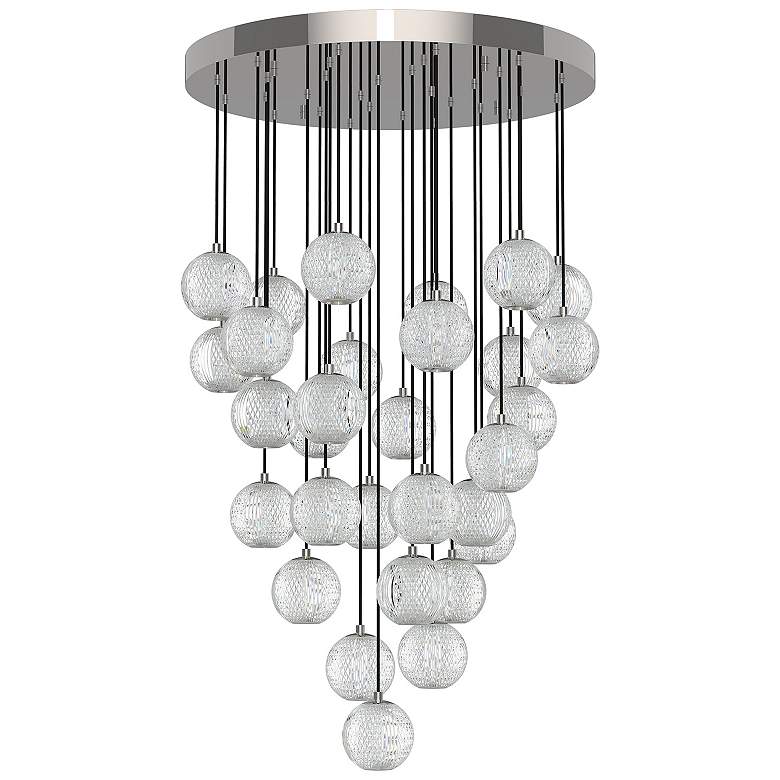 Image 2 Alora Marni LED 30 Head Polished Nickel Multi-Pendant