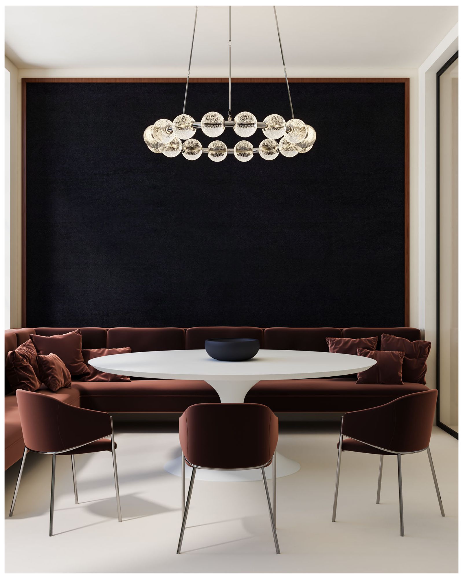 Image 3 Alora Marni LED 32-in Polished Nickel LED Chandelier more views