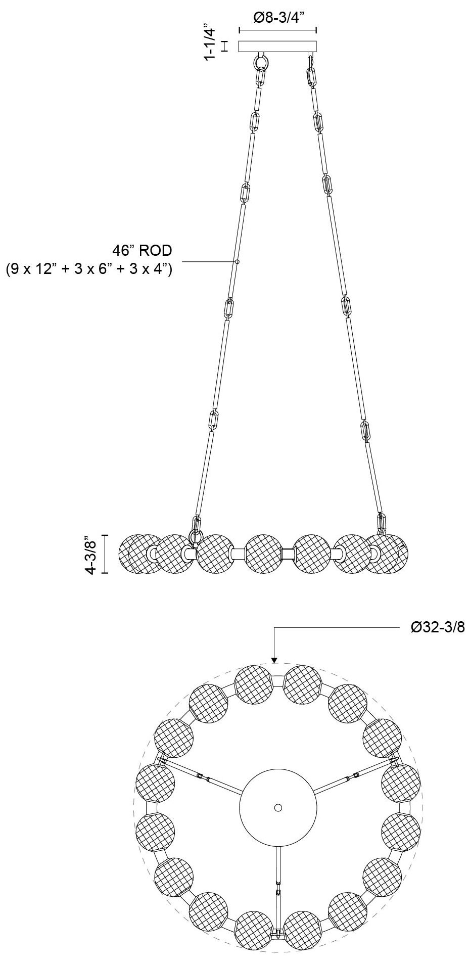Image 6 Alora Marni LED 32-in Polished Nickel LED Chandelier more views