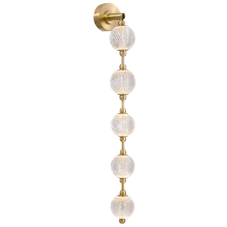 Image 1 Alora Marni LED 38-in Natural Brass Wall Vanity