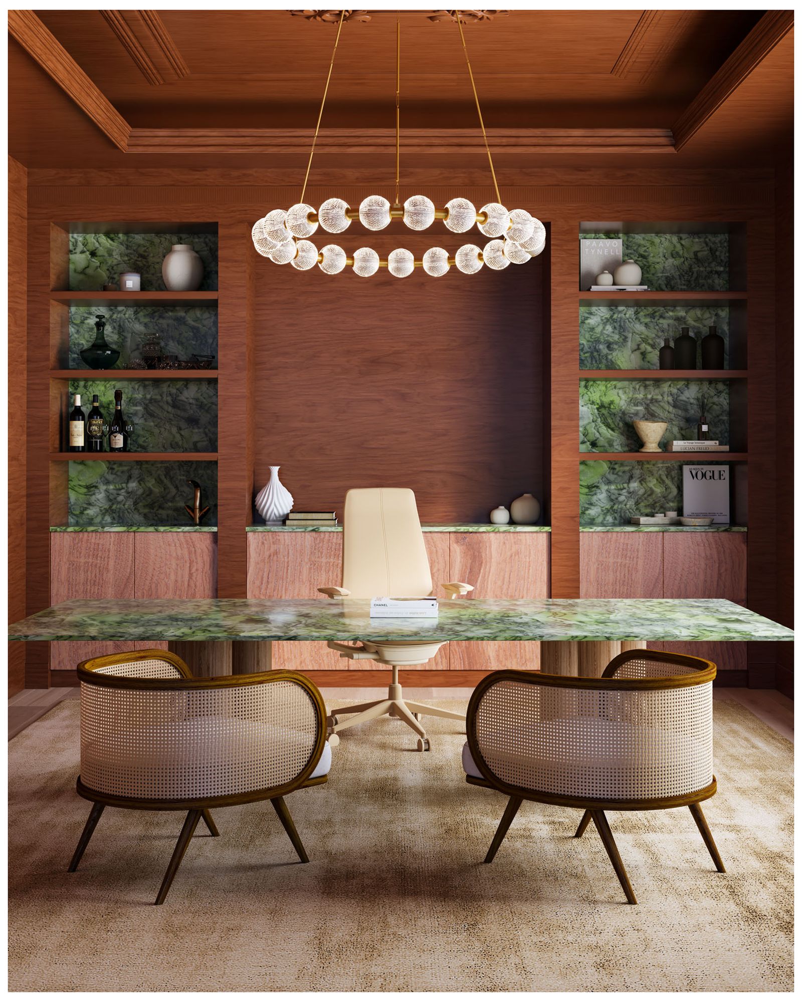 Image 3 Alora Marni LED 41-in Natural Brass LED Chandelier more views