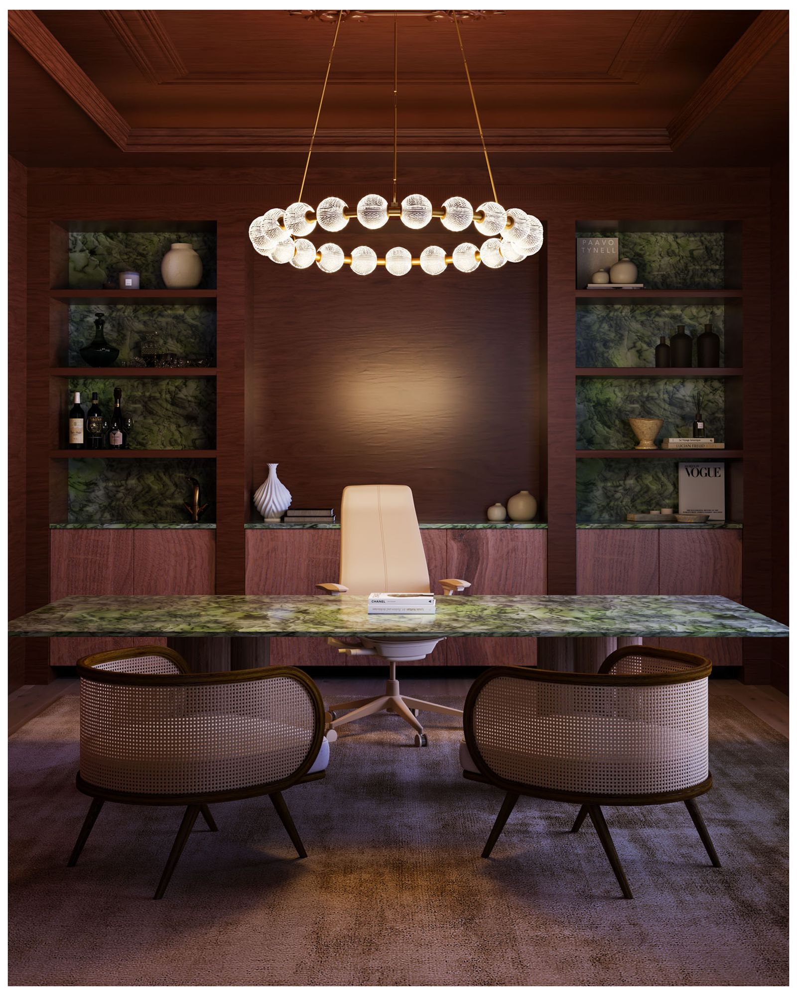 Image 4 Alora Marni LED 41-in Natural Brass LED Chandelier more views