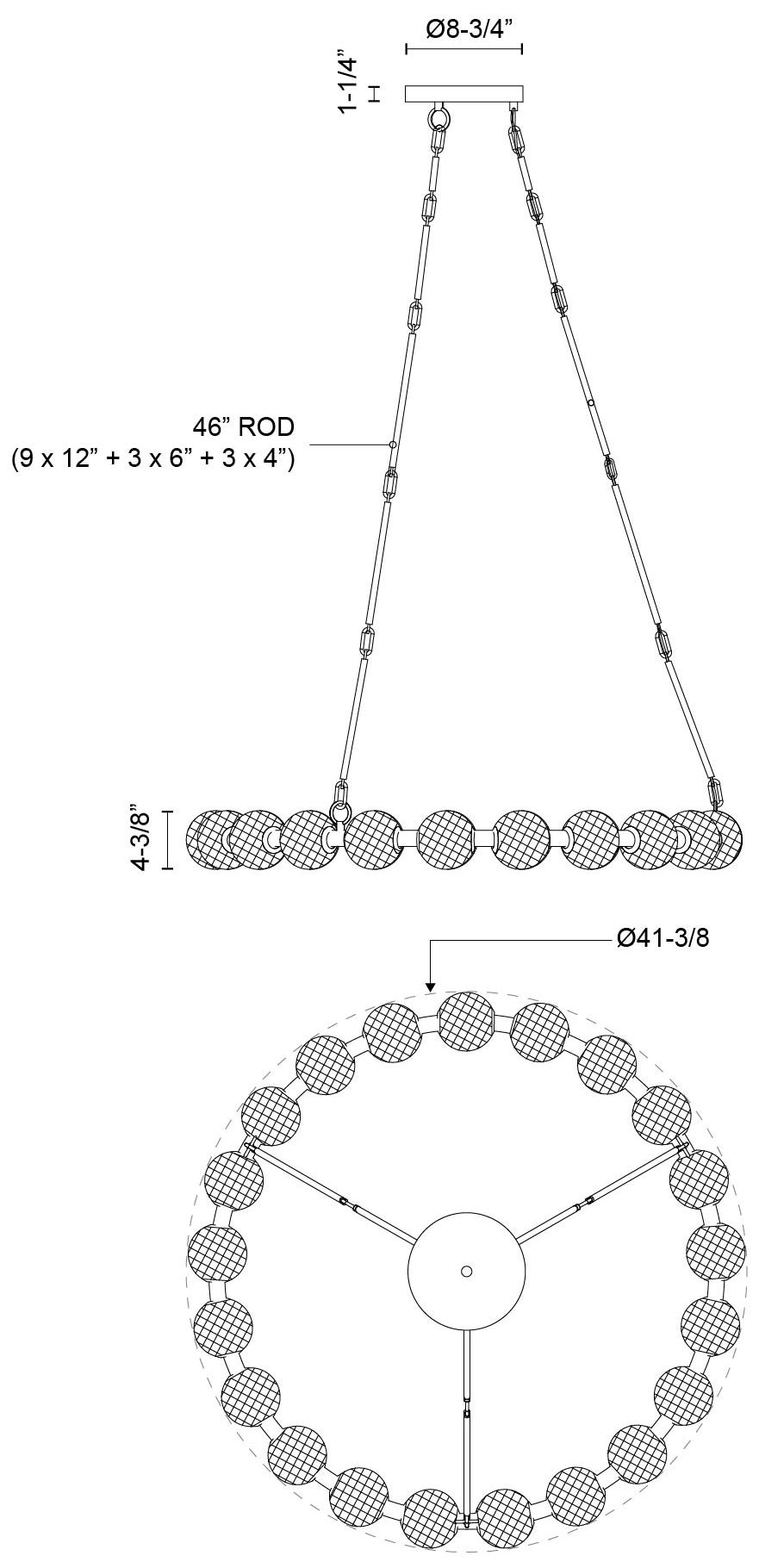 Image 7 Alora Marni LED 41-in Natural Brass LED Chandelier more views