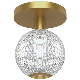 Image1 of Alora Marni LED 5-in Natural Brass Flush Mount