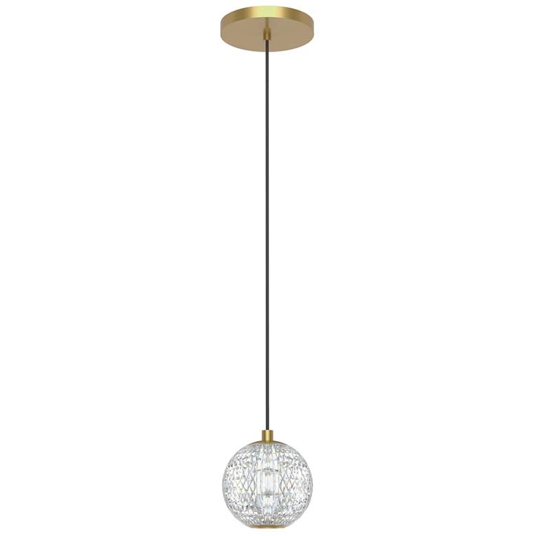 Image 2 Alora Marni LED 5-in Natural Brass Pendant