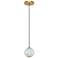 Alora Marni LED 5-in Natural Brass Pendant