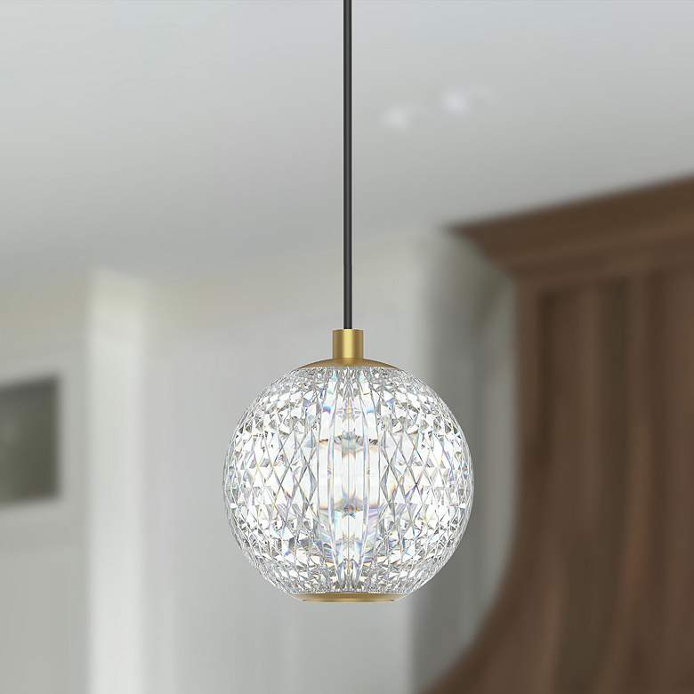Image 1 Alora Marni LED 5-in Natural Brass Pendant