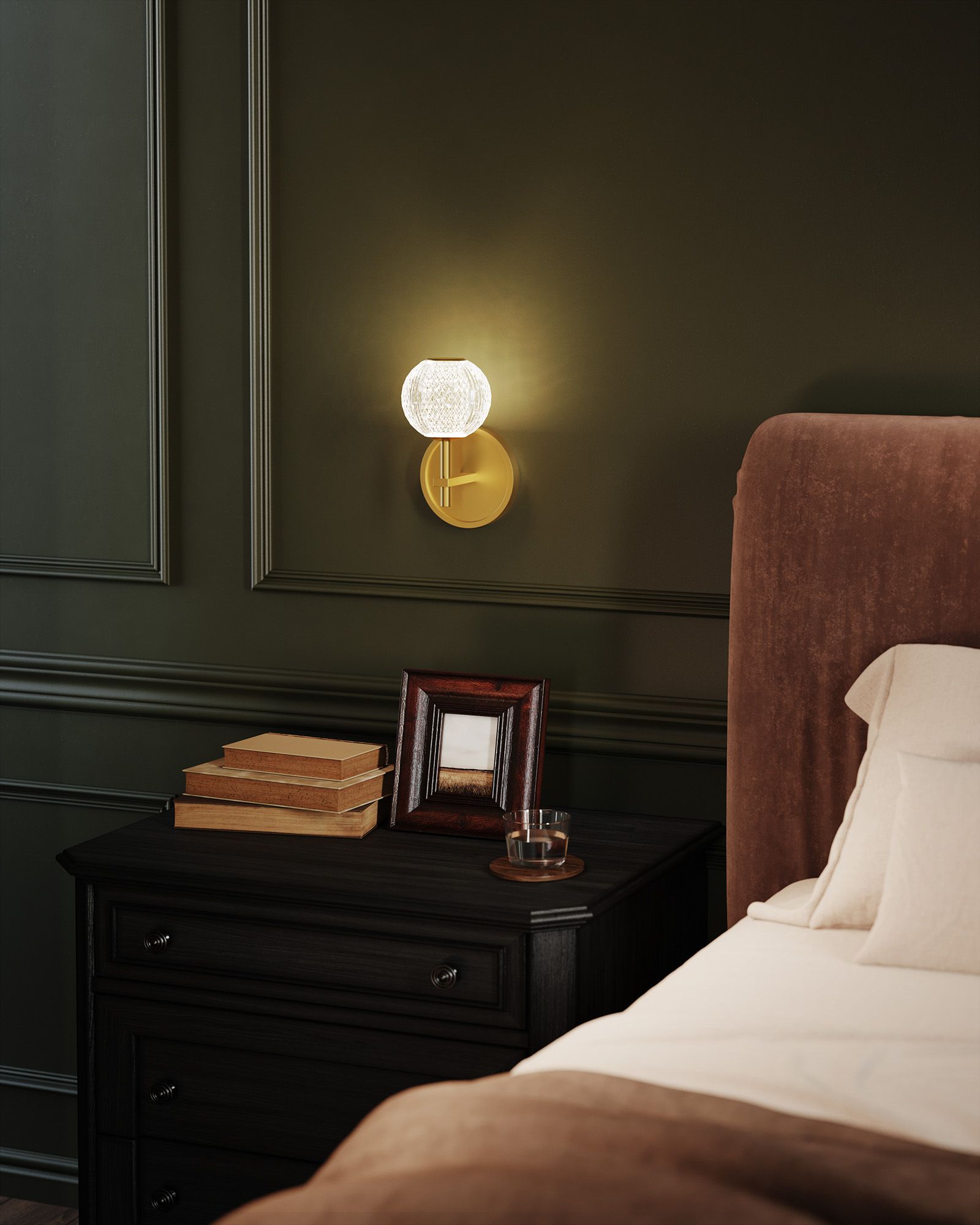 Image 2 Alora Marni LED 5-in Natural Brass Wall Vanity more views