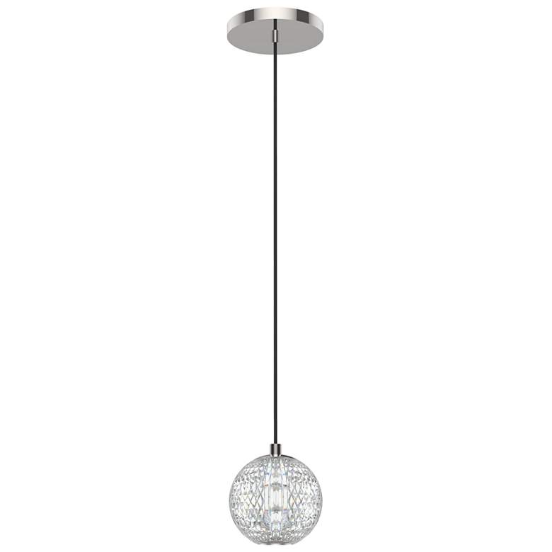 Image 2 Alora Marni LED 5-in Polished Nickel Pendant