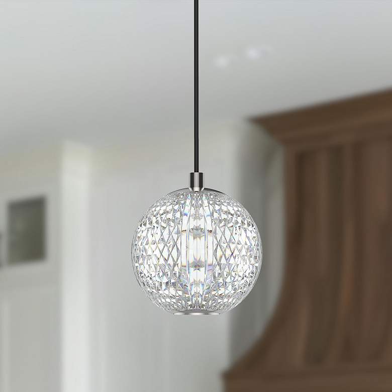 Image 1 Alora Marni LED 5-in Polished Nickel Pendant