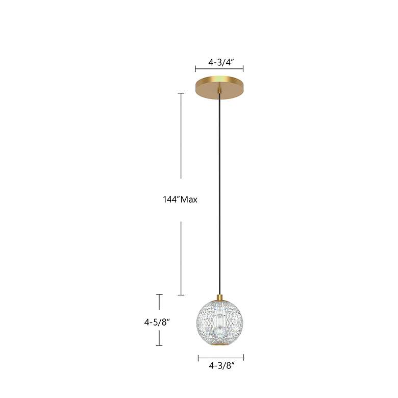 Image 7 Alora Marni LED 5-in Polished Nickel Pendant more views