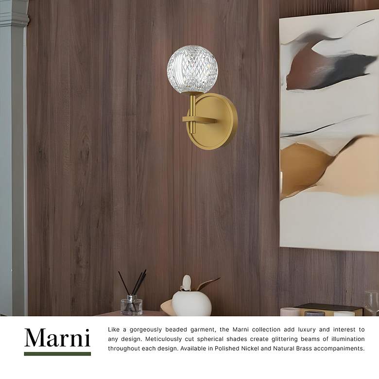 Image 2 Alora Marni LED 5-in Polished Nickel Wall Vanity more views