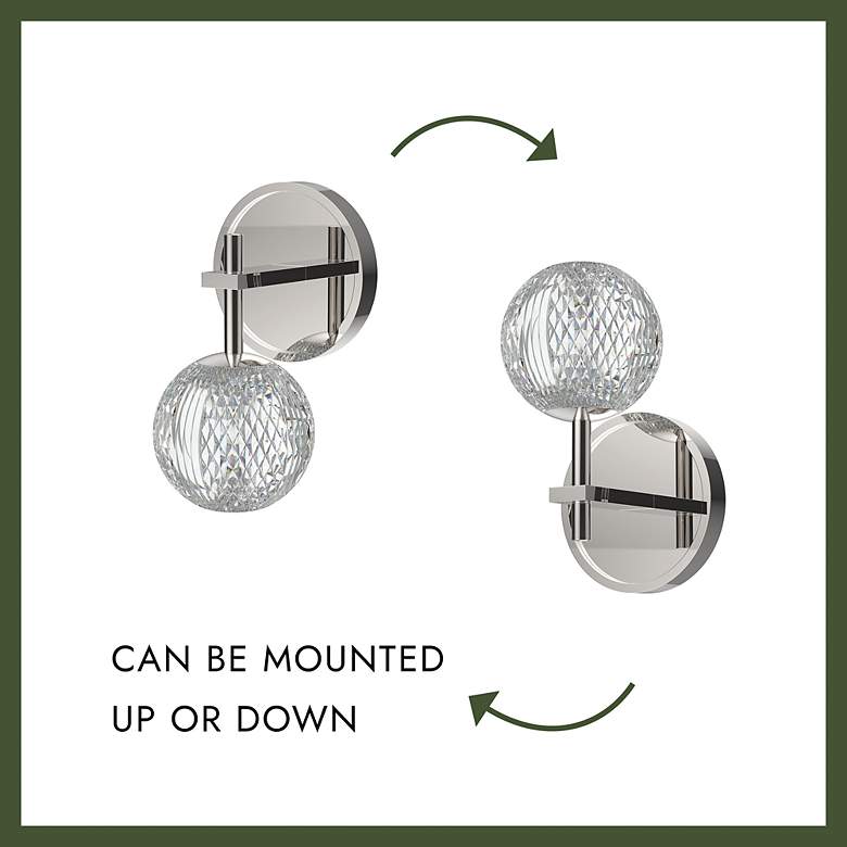 Image 4 Alora Marni LED 5-in Polished Nickel Wall Vanity more views