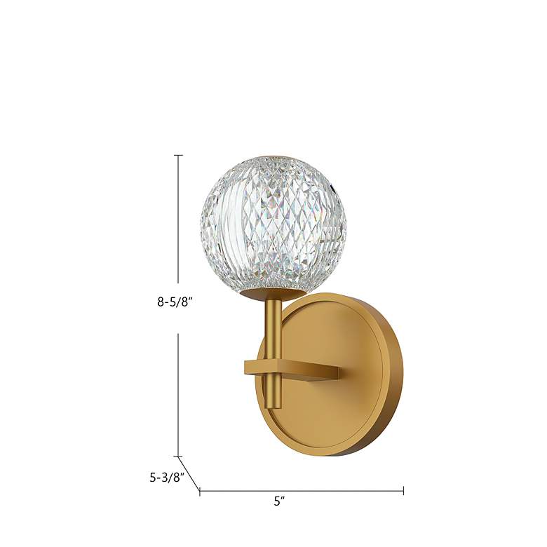 Image 7 Alora Marni LED 5-in Polished Nickel Wall Vanity more views
