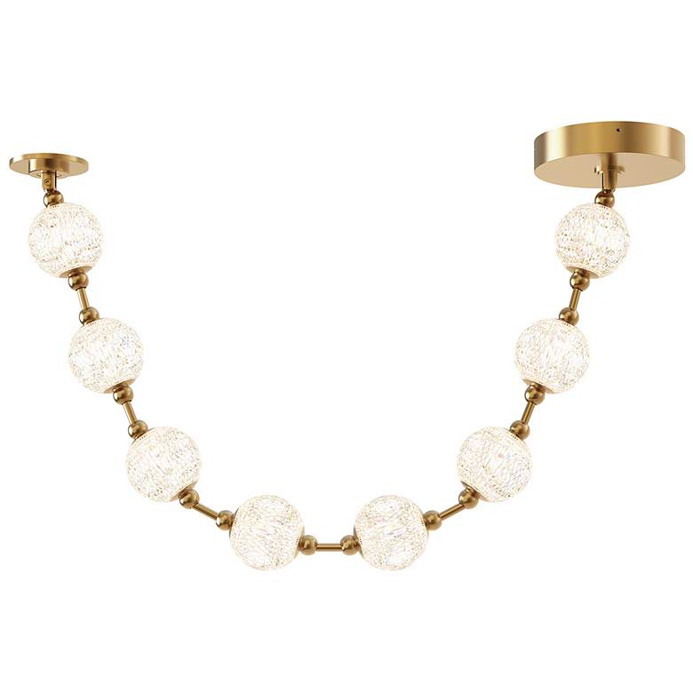 Image 1 Alora Marni LED 8 Head Natural Brass Pendant