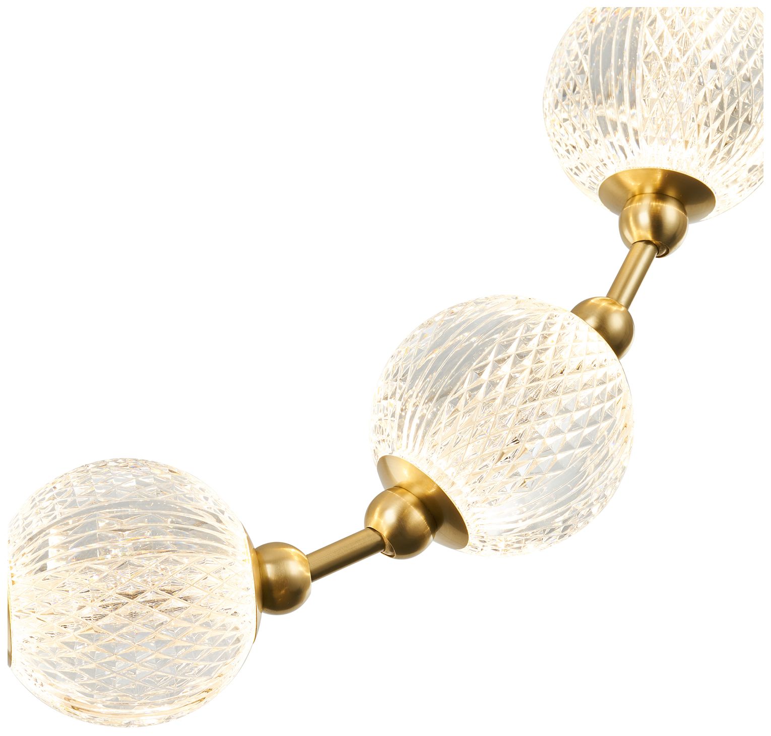 Image 2 Alora Marni LED 8 Head Natural Brass Pendant more views