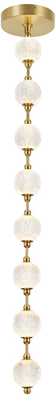 Image 3 Alora Marni LED 8 Head Natural Brass Pendant more views