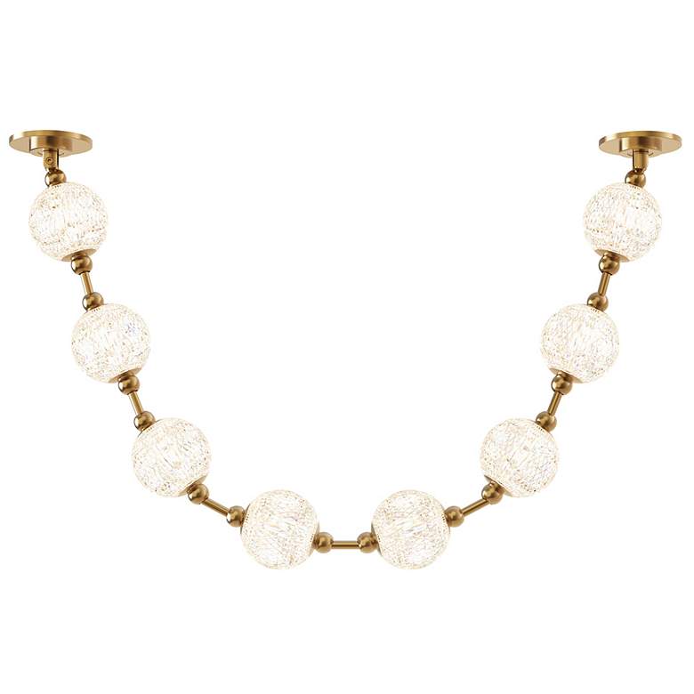 Image 1 Alora Marni LED 8 Head Natural Brass Pendant