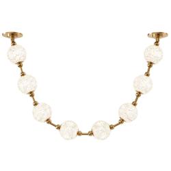 Alora Marni LED 8 Head Natural Brass Pendant