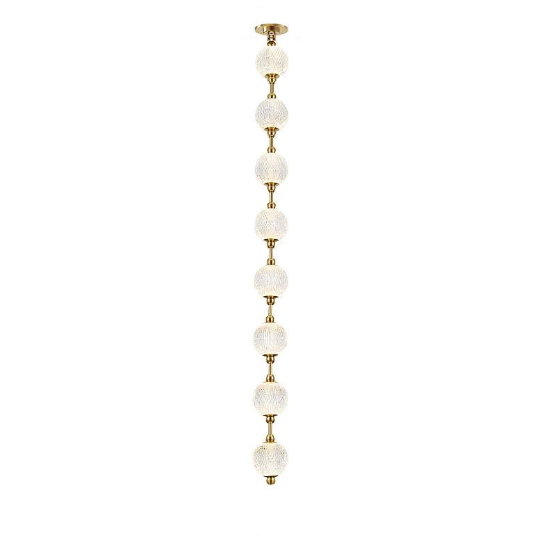 Image 2 Alora Marni LED 8 Head Natural Brass Pendant more views