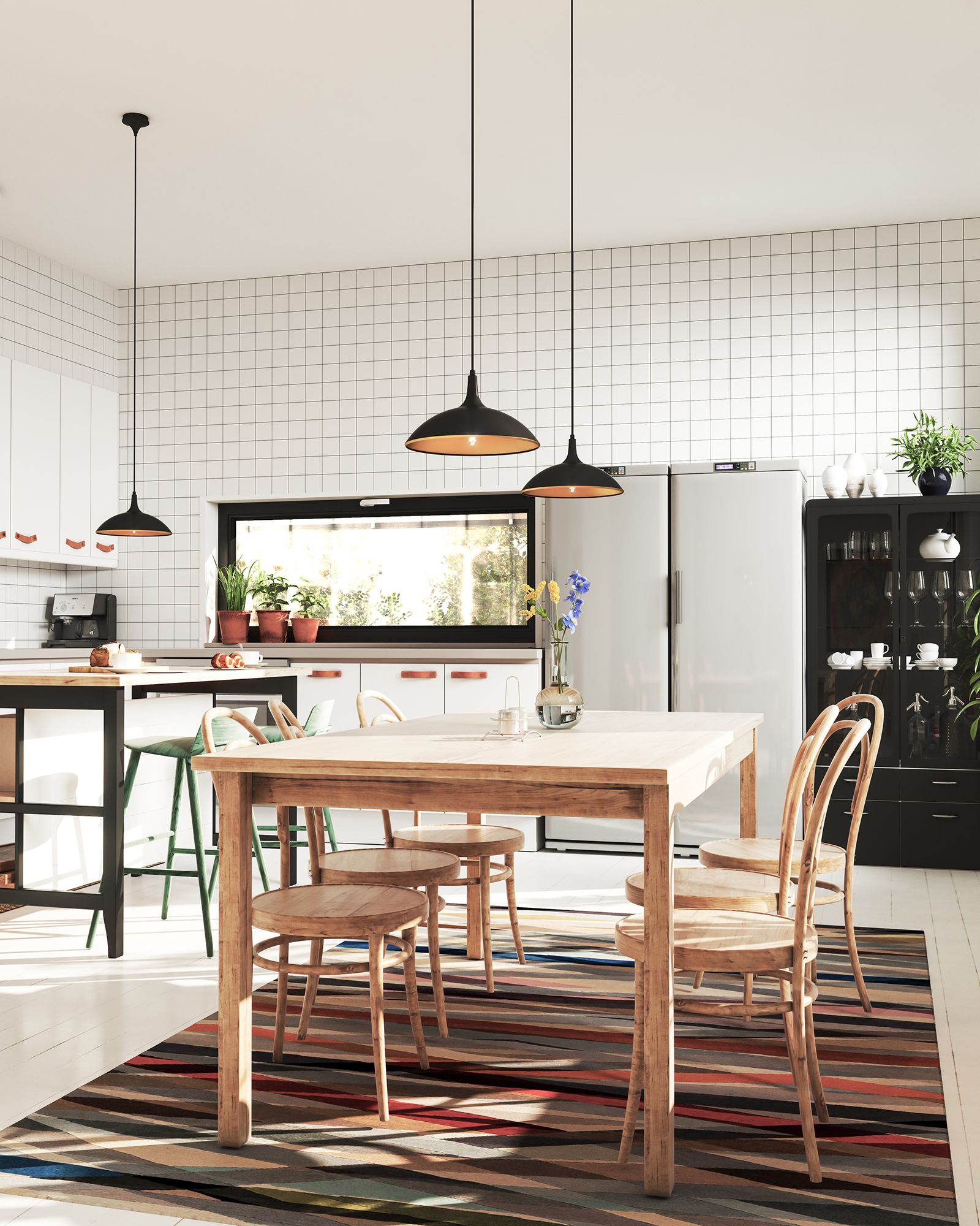 Image 3 Alora Mood Abel E26 14-in Matte Black Pendant more views