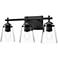 Alora Mood Addison E26 22-in Clear Glass/Matte Black Vanity Light