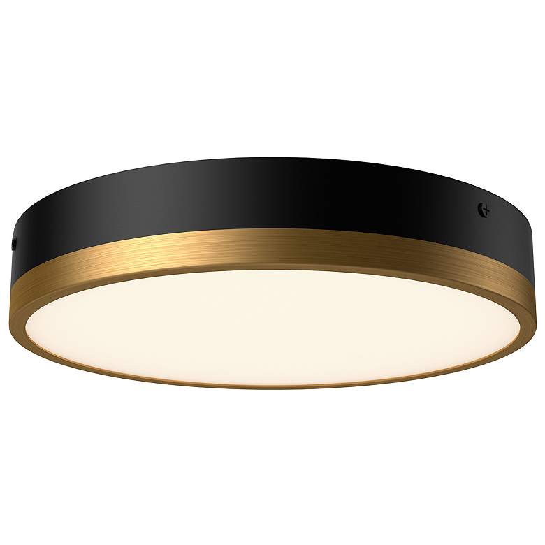 Image 1 Alora Mood Adelaide LED 11-in Aged Gold/Matte Black Flush Mount