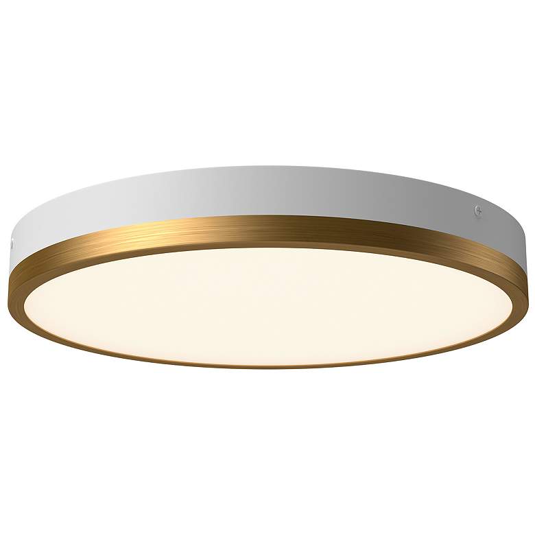 Image 1 Alora Mood Adelaide LED 15-in Aged Gold/White Flush Mount